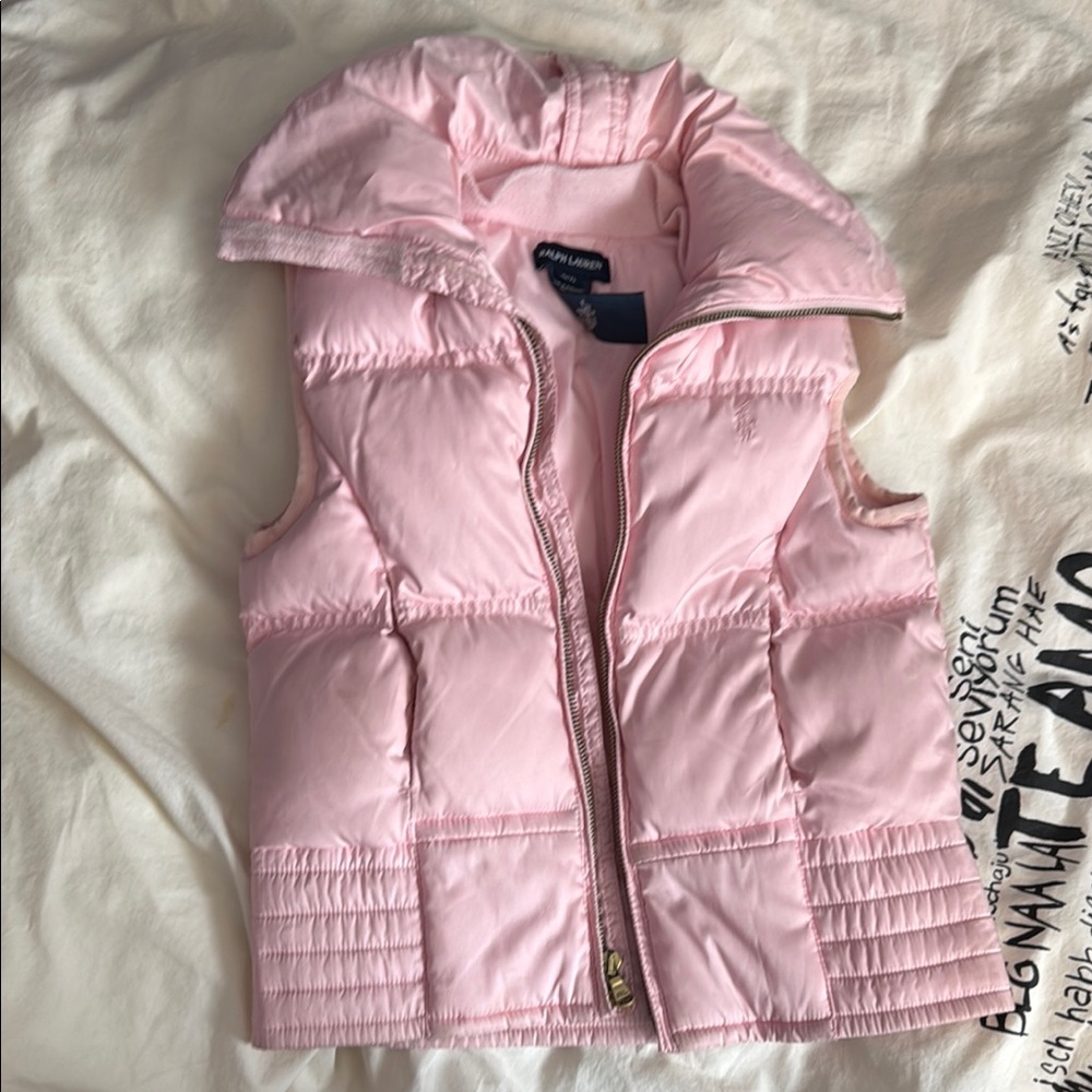 Ralph Lauren Soft Pink  girls Quilted Vest
